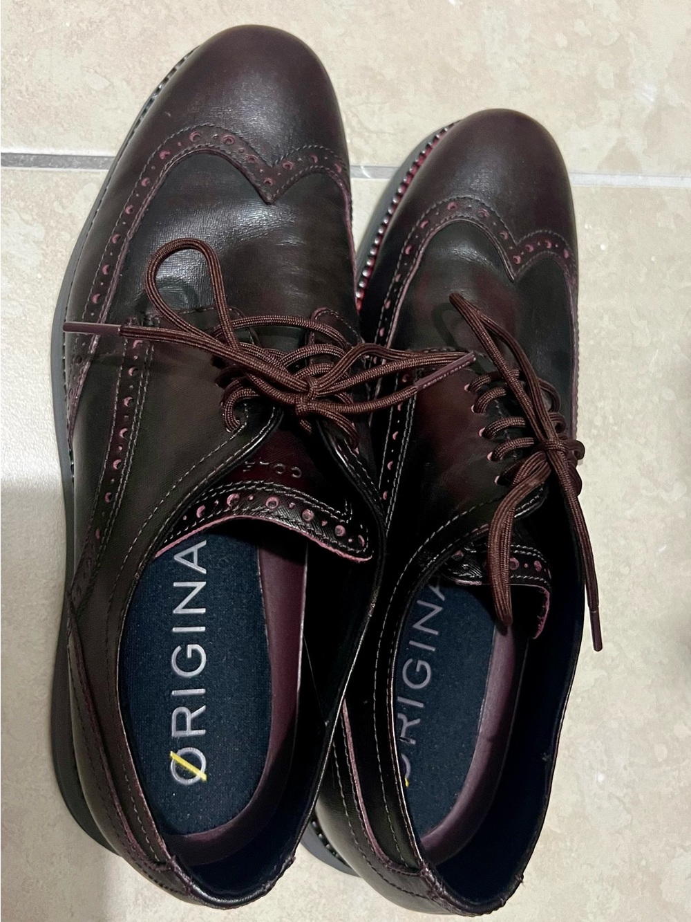 Cole Haan Men's Burgundy Wingtip Oxford Shoes